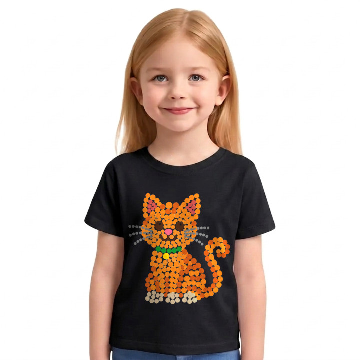 Pisică din puncte - ziua punctului - tricou pentru copii