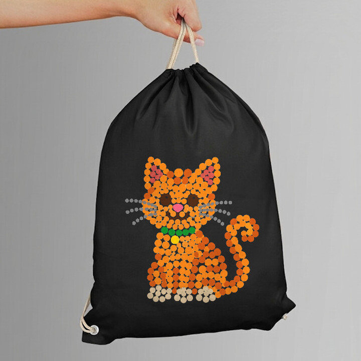 Pisică din puncte - ziua punctului - sac cu șnur