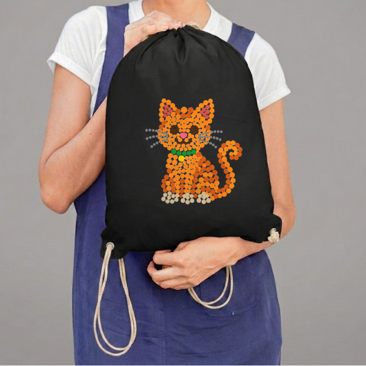 Pisică din puncte - ziua punctului - sac cu șnur