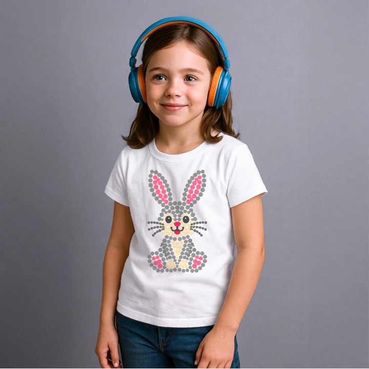 Iepuraș din puncte - ziua punctului - tricou pentru copii