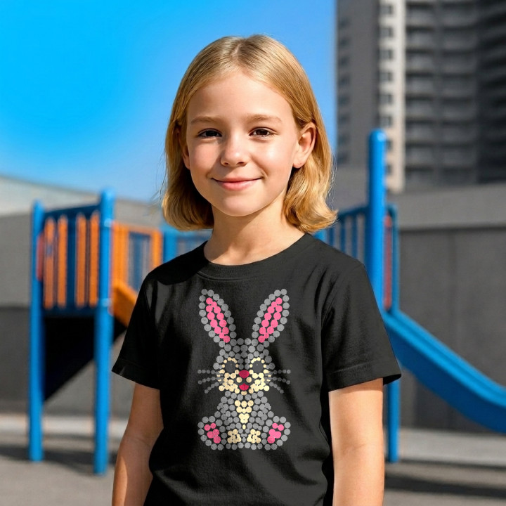 Iepuraș din puncte - ziua punctului - tricou pentru copii