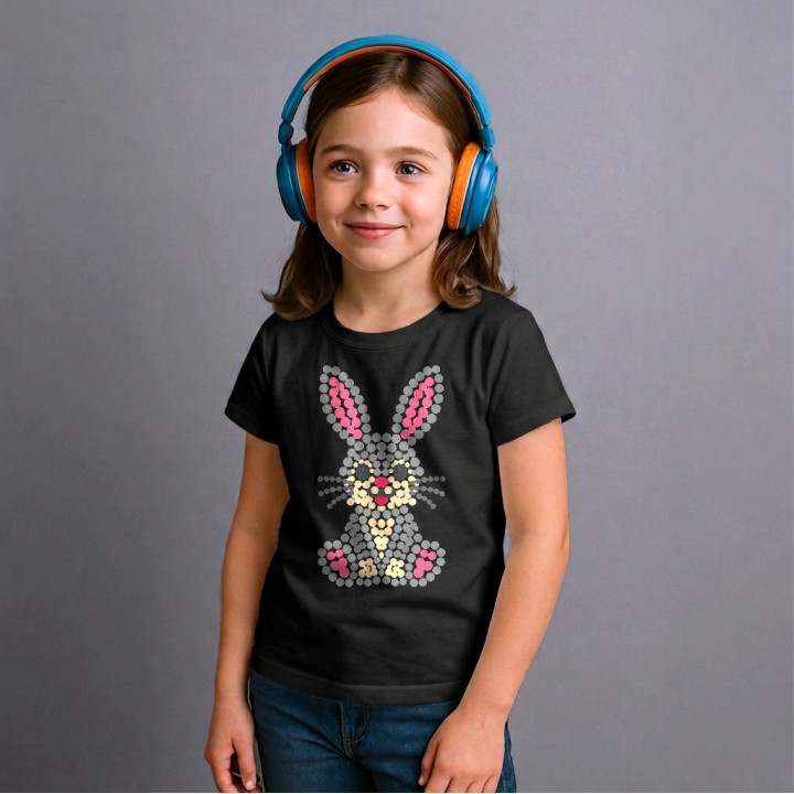 Iepuraș din puncte - ziua punctului - tricou pentru copii