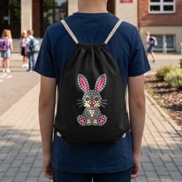 Iepuraș din puncte - ziua punctului - sac cu șnur