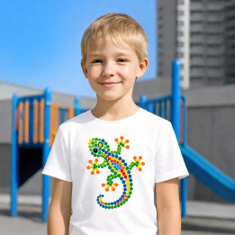 Șopârlă din puncte - ziua punctului - tricou pentru copii