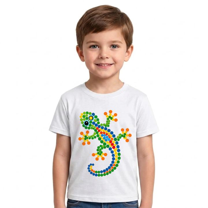 Șopârlă din puncte - ziua punctului - tricou pentru copii