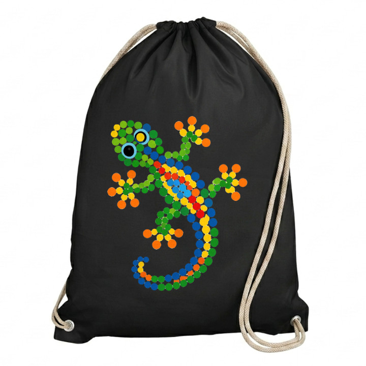 Șopârlă din puncte - ziua punctului - sac cu șnur
