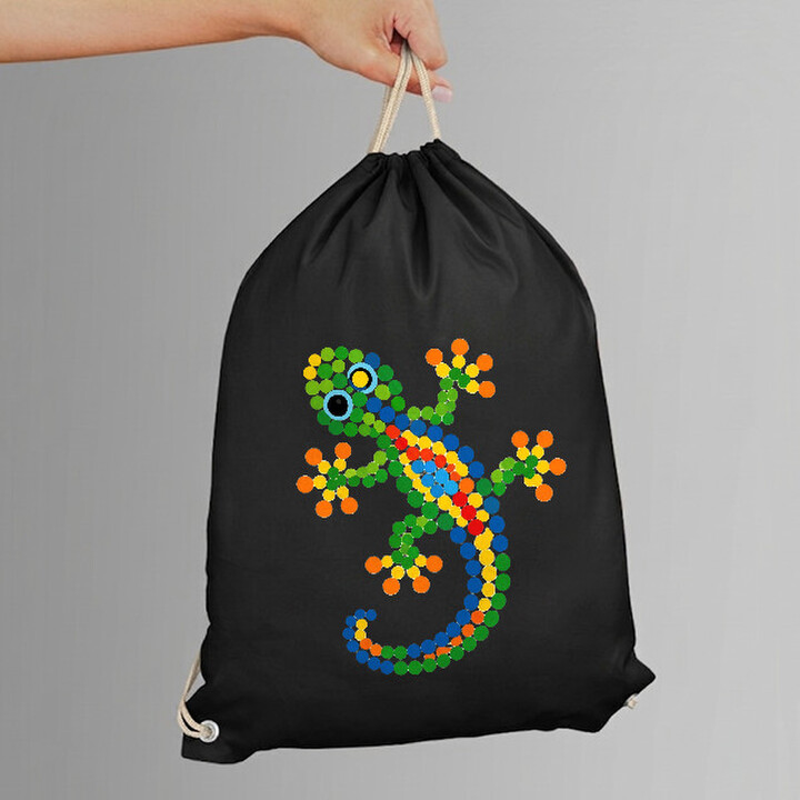 Șopârlă din puncte - ziua punctului - sac cu șnur