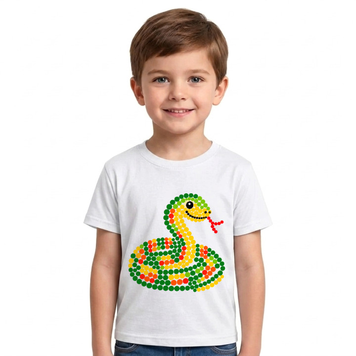 Șarpe din puncte - ziua punctului - tricou pentru copii