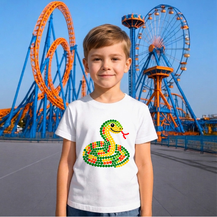 Șarpe din puncte - ziua punctului - tricou pentru copii