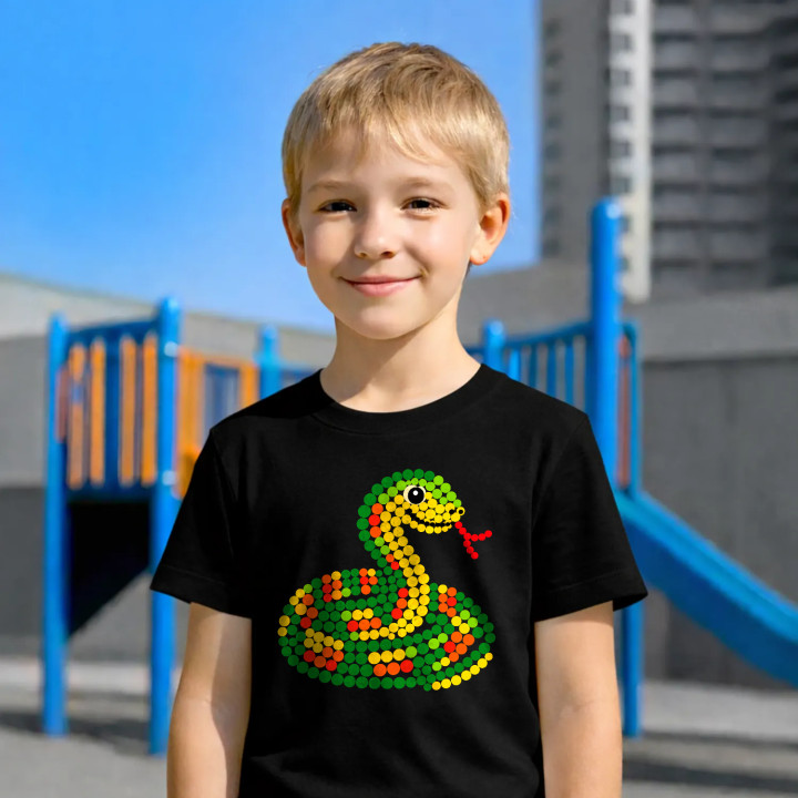 Șarpe din puncte - ziua punctului - tricou pentru copii