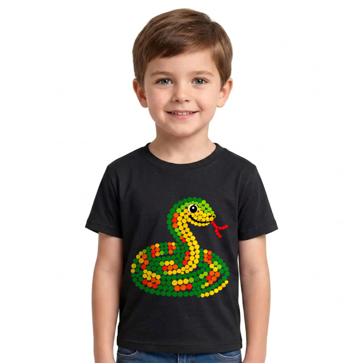 Șarpe din puncte - ziua punctului - tricou pentru copii