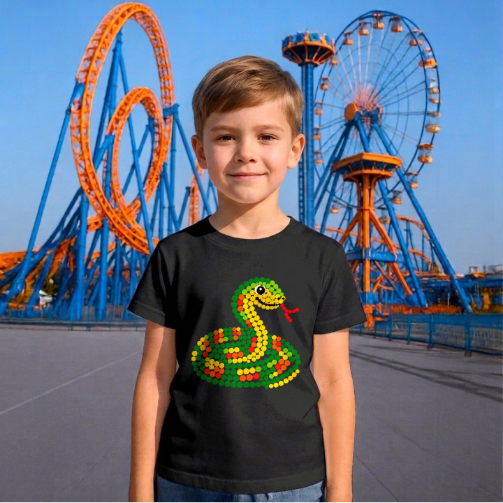 Șarpe din puncte - ziua punctului - tricou pentru copii