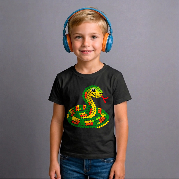 Șarpe din puncte - ziua punctului - tricou pentru copii