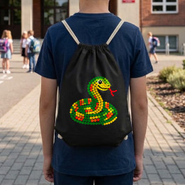 Șarpe din puncte - ziua punctului - sac cu șnur