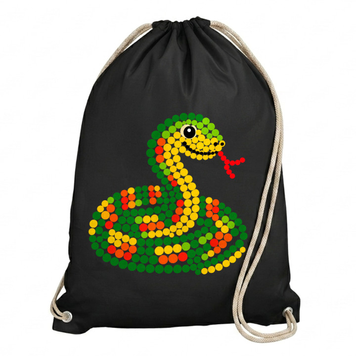Șarpe din puncte - ziua punctului - sac cu șnur