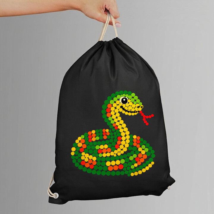 Șarpe din puncte - ziua punctului - sac cu șnur