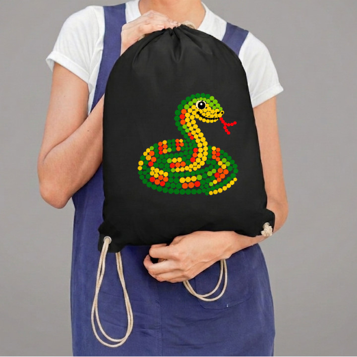 Șarpe din puncte - ziua punctului - sac cu șnur