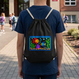 Acvariu din puncte - ziua punctului - sac cu șnur