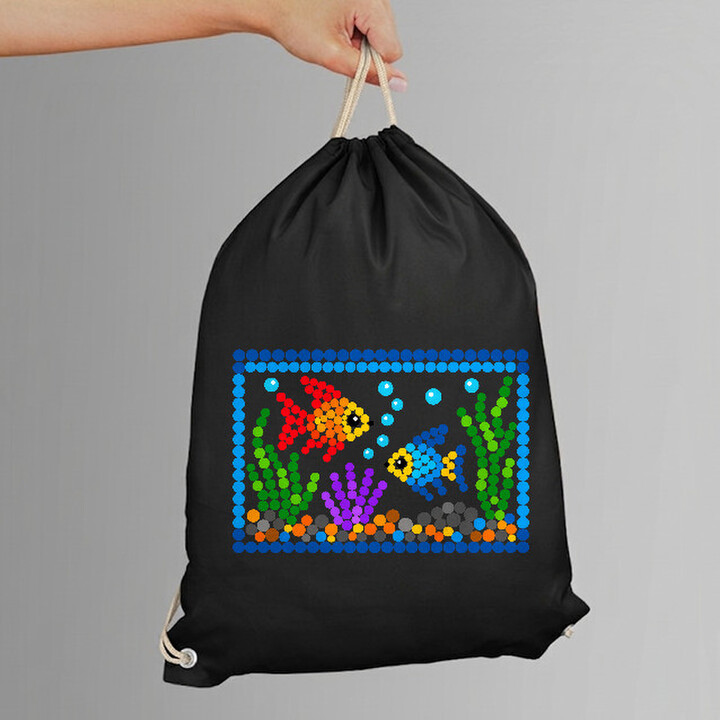 Acvariu din puncte - ziua punctului - sac cu șnur