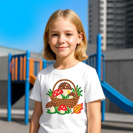 Coș cu ciuperci din puncte - ziua punctului - tricou pentru copii