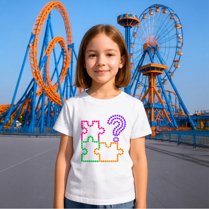 Enigmă din puncte - ziua punctului - tricou pentru copii