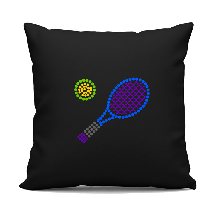 Tenis din puncte - ziua punctului - pernă neagră pentru cadou