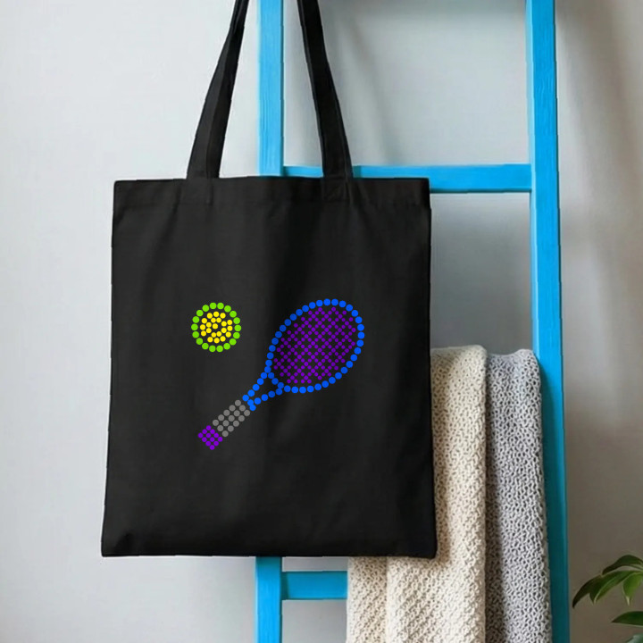 Tenis din puncte - ziua punctului - sacoșă de bumbac