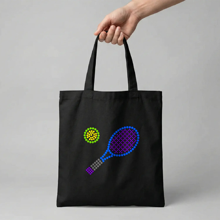 Tenis din puncte - ziua punctului - sacoșă de bumbac