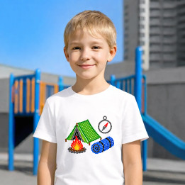 Camping din puncte - ziua punctului - tricou pentru copii