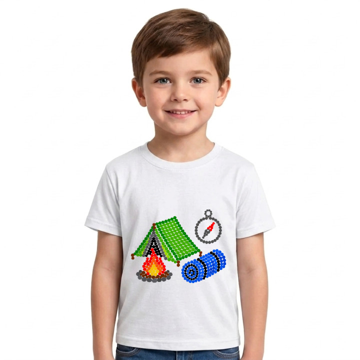 Camping din puncte - ziua punctului - tricou pentru copii