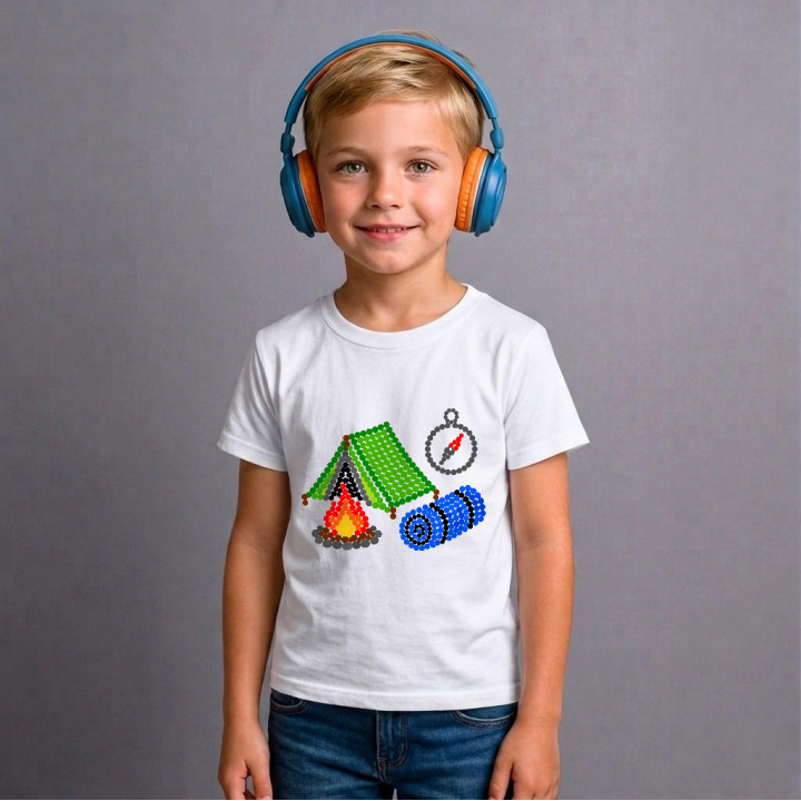Camping din puncte - ziua punctului - tricou pentru copii