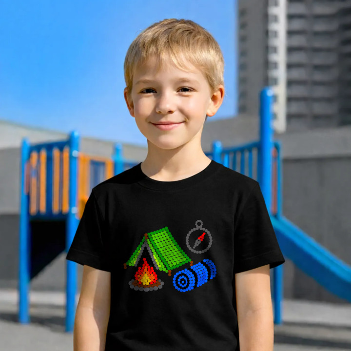 Camping din puncte - ziua punctului - tricou pentru copii