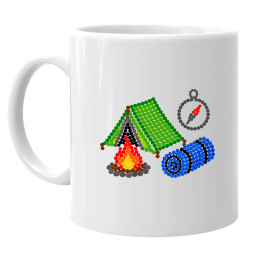 Camping din puncte - ziua punctului - cană