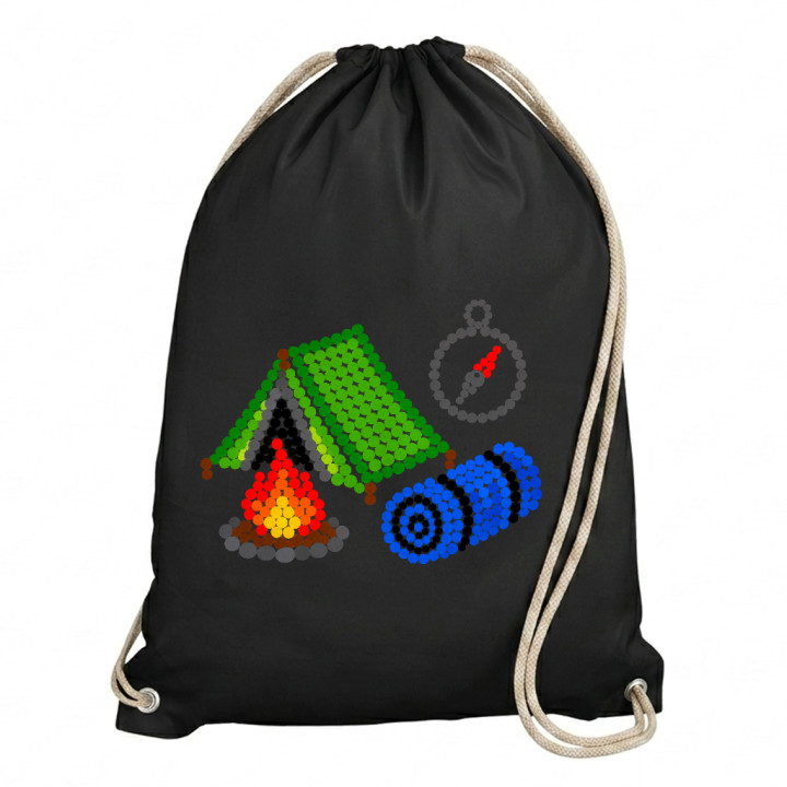 Camping din puncte - ziua punctului - sac cu șnur