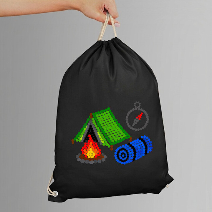 Camping din puncte - ziua punctului - sac cu șnur