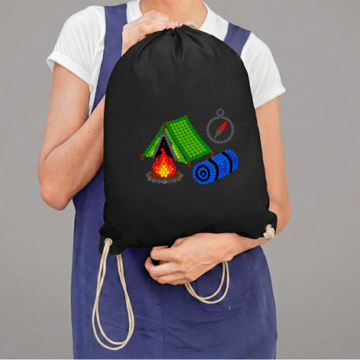 Camping din puncte - ziua punctului - sac cu șnur