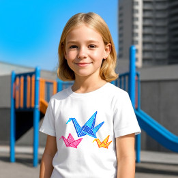 Origami din puncte - ziua punctului - tricou pentru copii