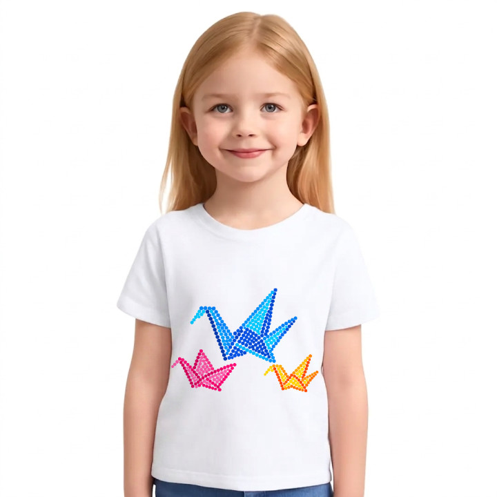Origami din puncte - ziua punctului - tricou pentru copii
