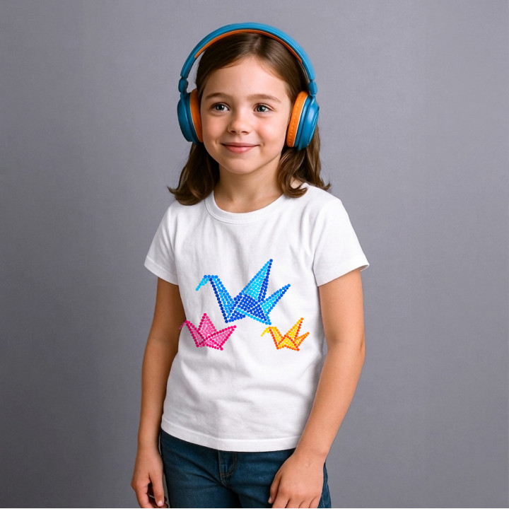 Origami din puncte - ziua punctului - tricou pentru copii