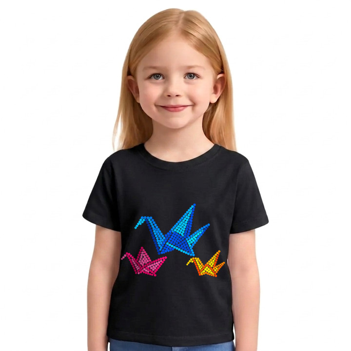 Origami din puncte - ziua punctului - tricou pentru copii