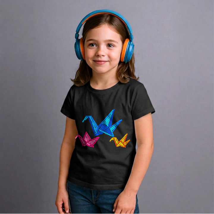 Origami din puncte - ziua punctului - tricou pentru copii