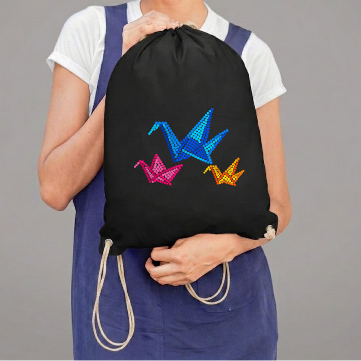 Origami din puncte - ziua punctului - sac cu șnur