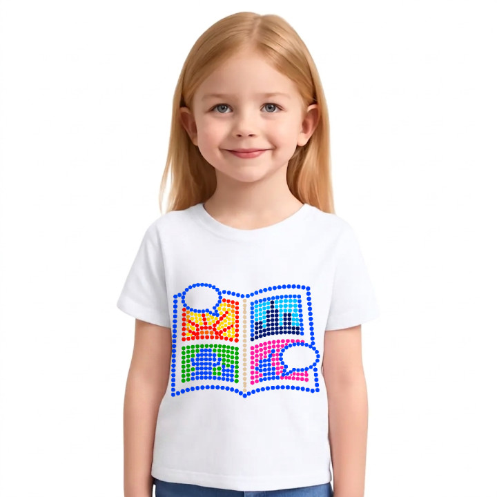 Benzi desenate din puncte - ziua punctului - tricou pentru copii