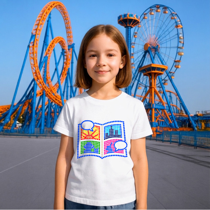 Benzi desenate din puncte - ziua punctului - tricou pentru copii