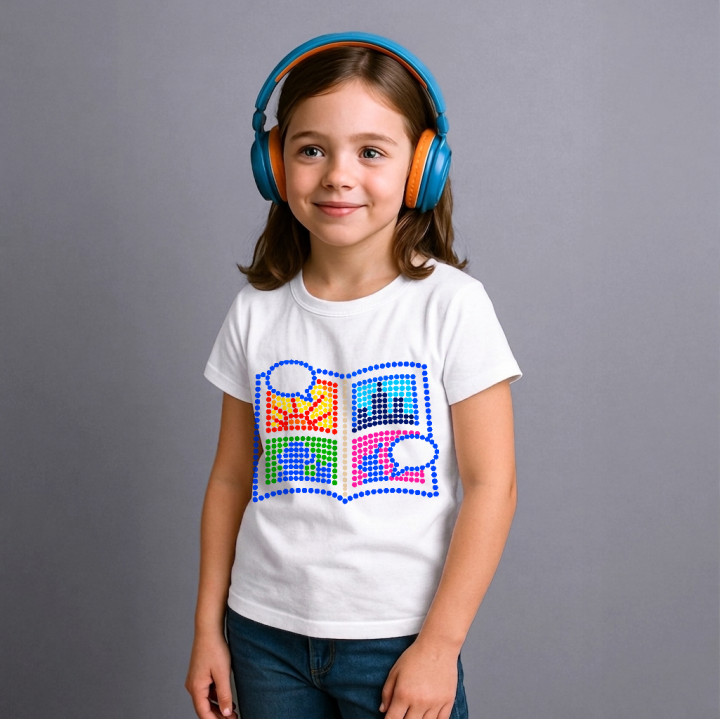 Benzi desenate din puncte - ziua punctului - tricou pentru copii