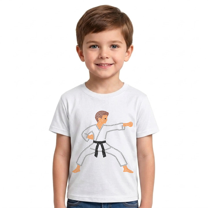 Karateka din puncte - ziua punctului - tricou pentru copii