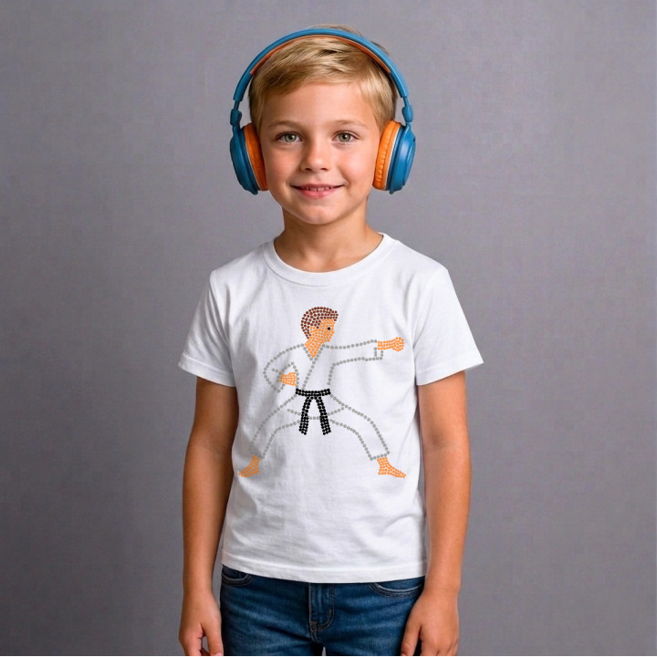 Karateka din puncte - ziua punctului - tricou pentru copii