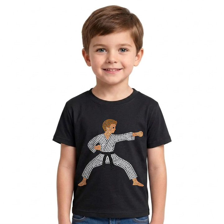 Karateka din puncte - ziua punctului - tricou pentru copii
