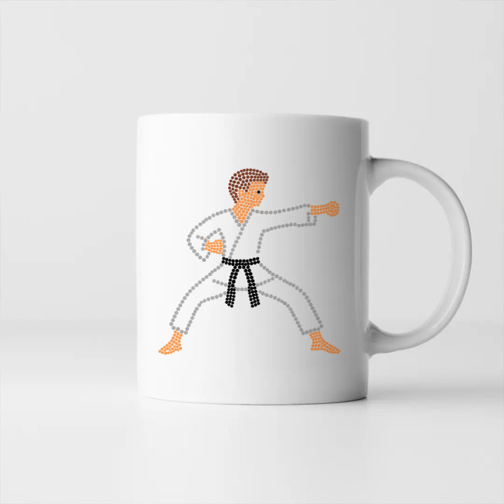 Karateka din puncte - ziua punctului - cană