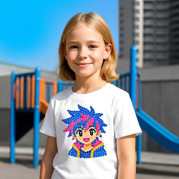 Fată anime din puncte - ziua punctului - tricou pentru copii